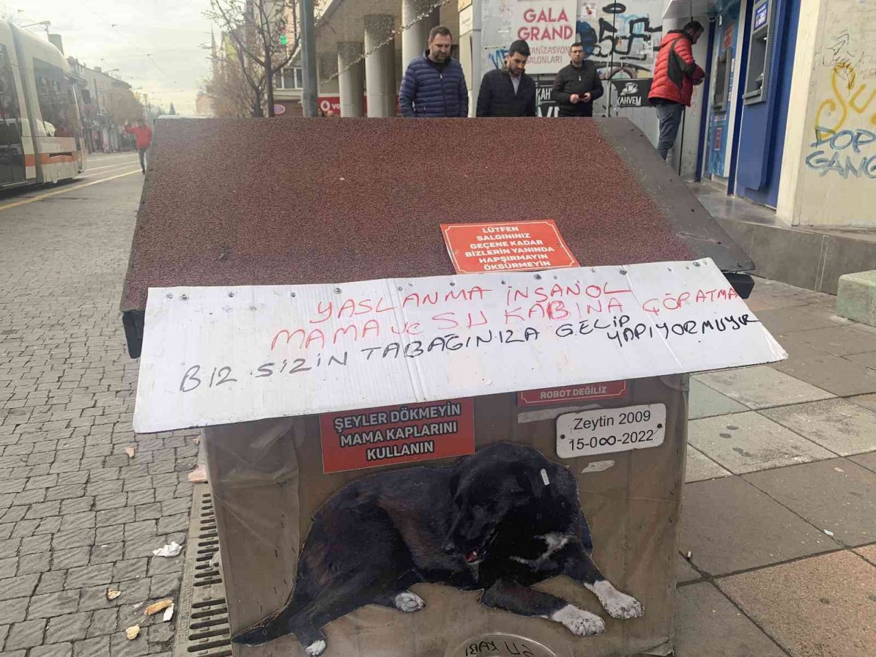 Köpek kulübesine yazdığı yazı ile hem şaşırttı hem de insanlık dersi verdi