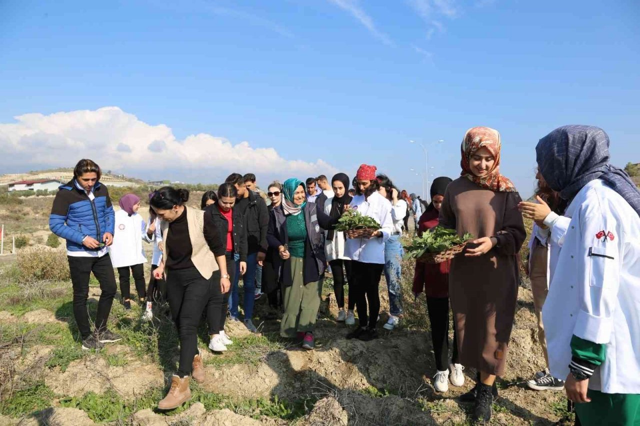 Üniversite öğrencilerine geleneksel tarım ve yenebilir otlar öğretildi