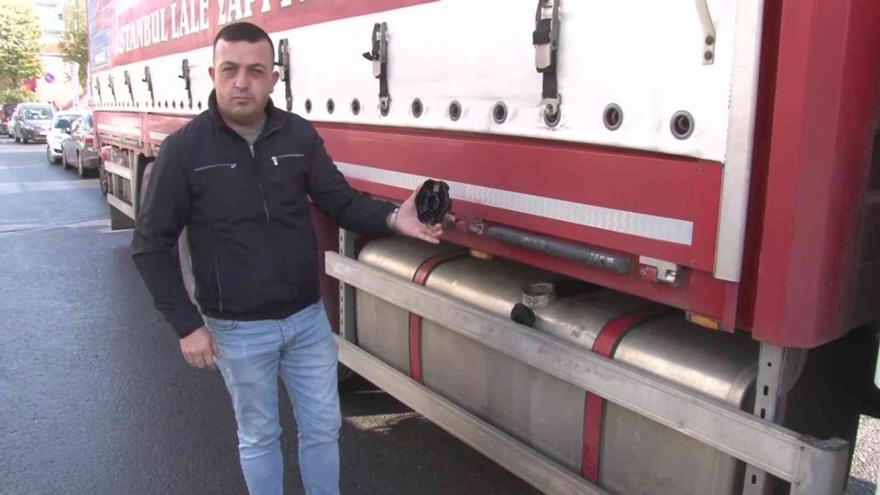 Kartal’da park halindeki tırın deposundan 600 litre mazot çaldılar