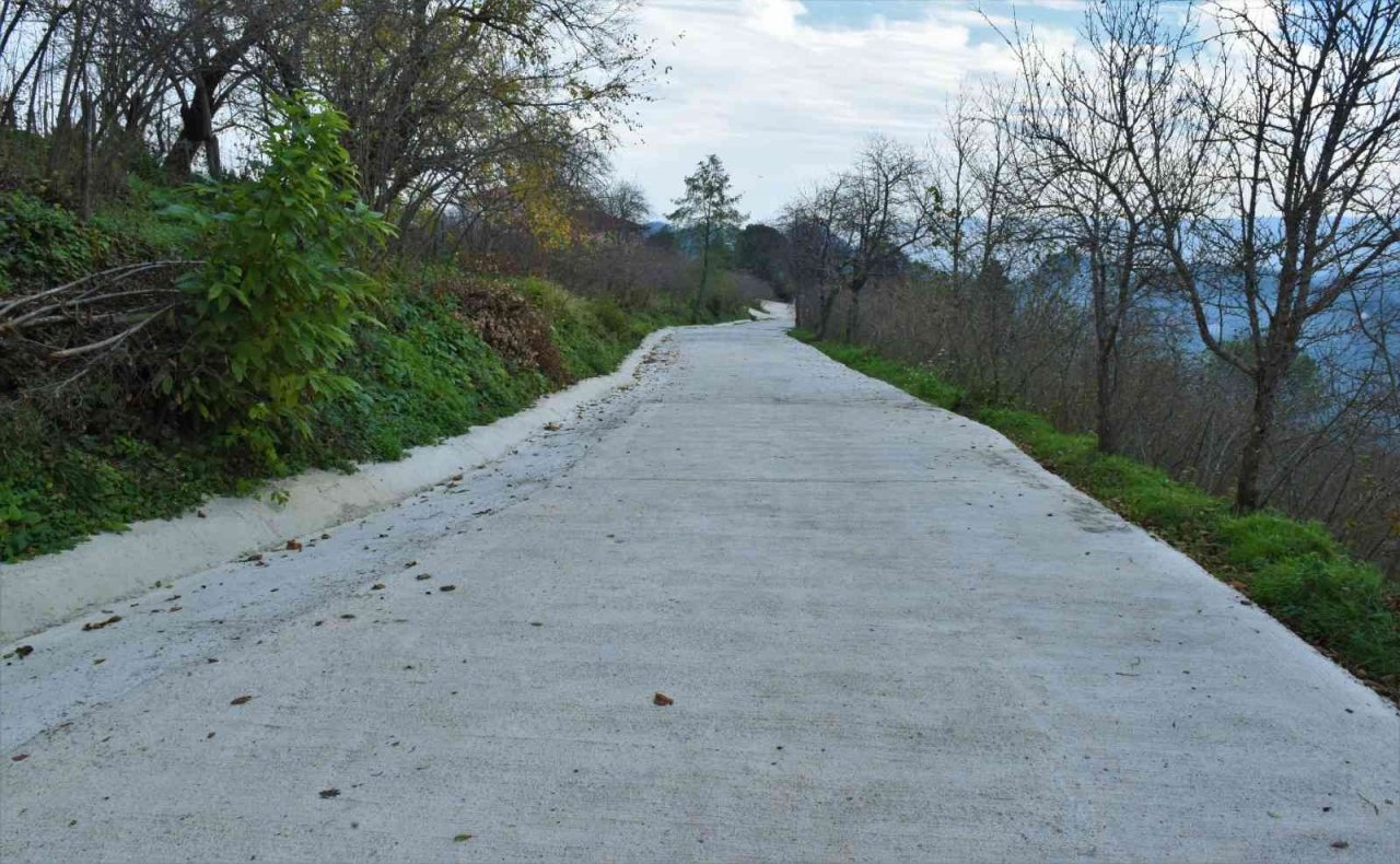 Altınordu’da beton yol çalışmaları sürüyor