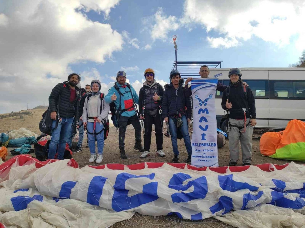 Engelli vatandaşlar Kayseri’yi havadan izledi