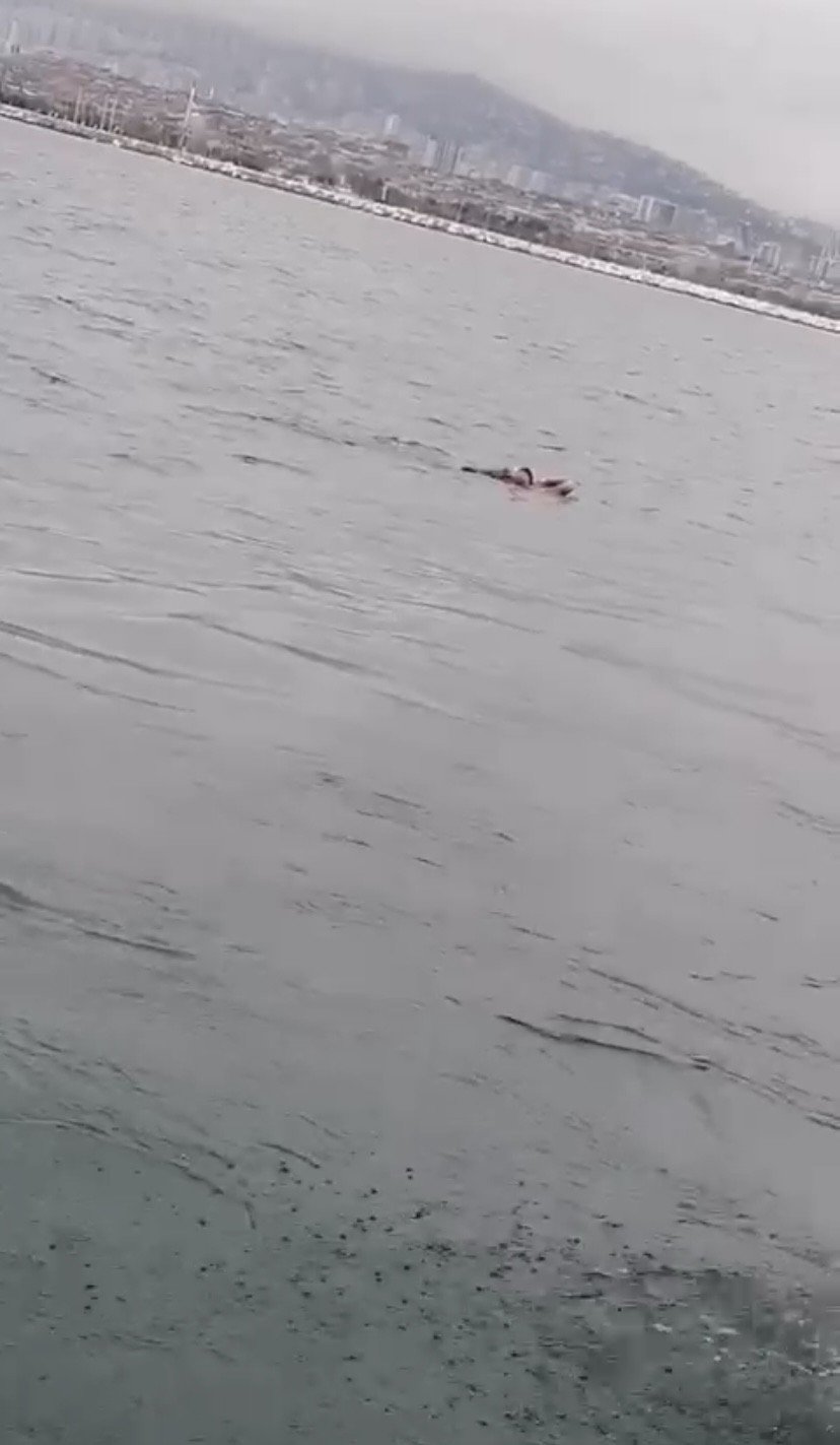 Vapurdan denize yolcu düştü, korku dolu anlar kameraya yansıdı