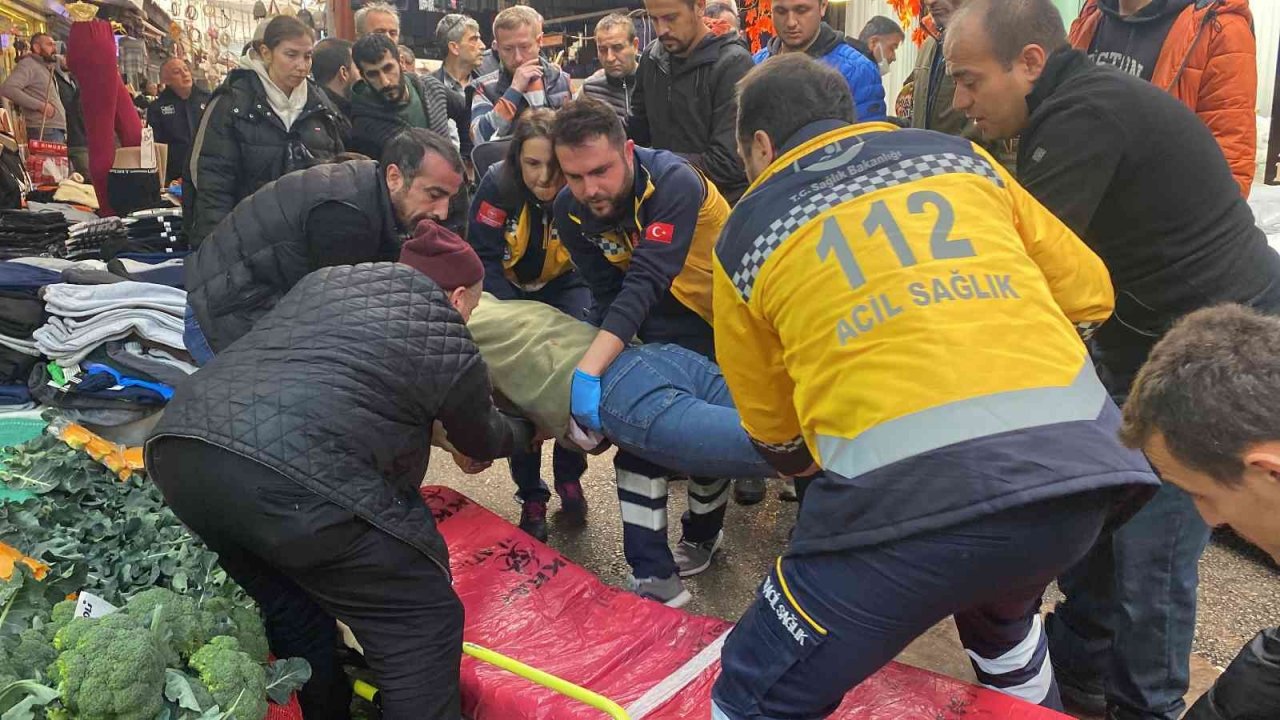 Perdeci ile pazarcının ’kasa’ koyma kavgasında kan aktı