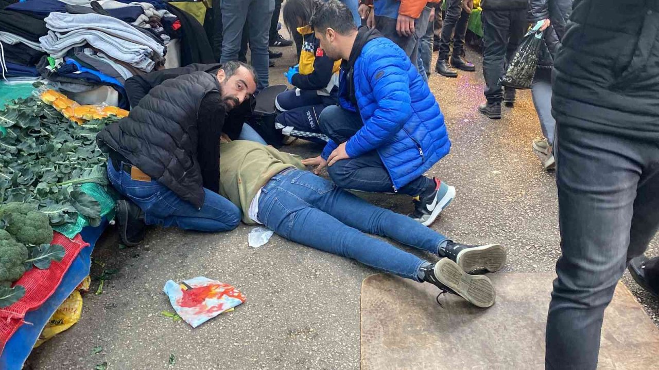 Perdeci ile pazarcının ’kasa’ koyma kavgasında kan aktı