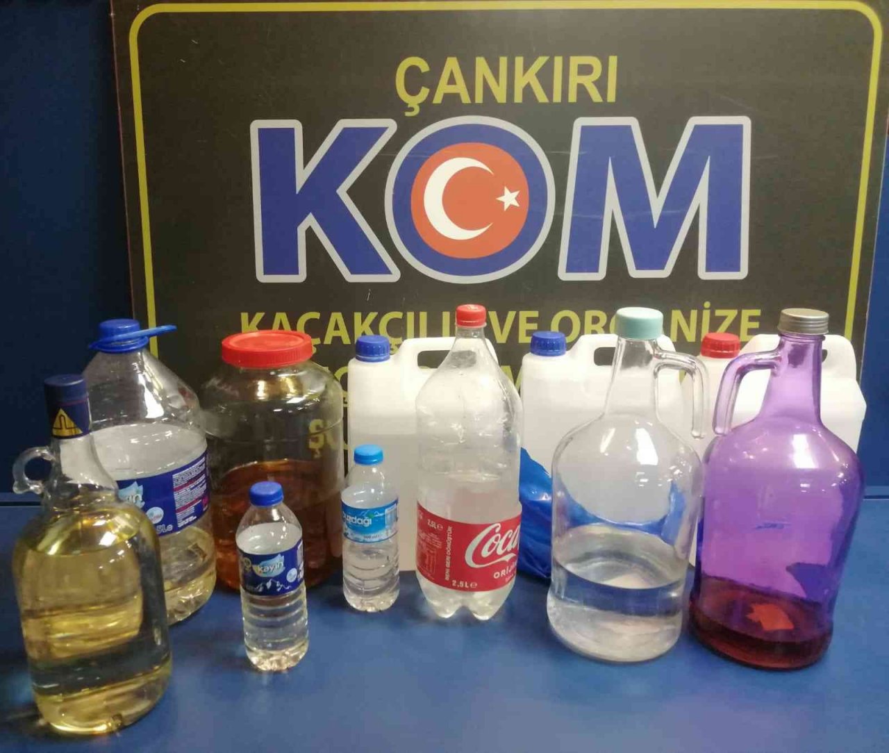 Çankırı’da 17 litre sahte içki ele geçirildi
