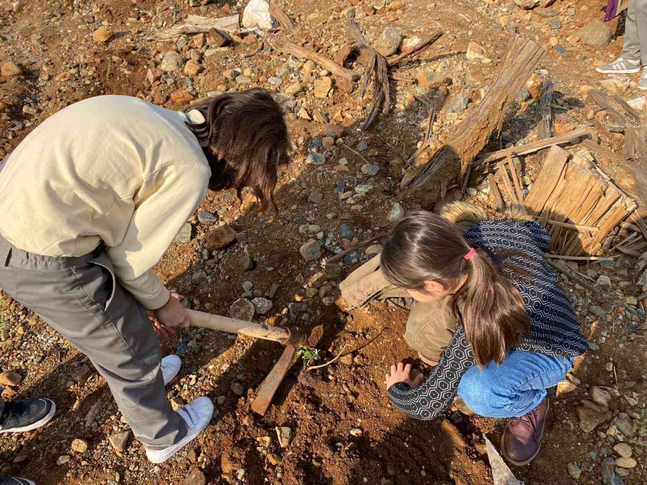 İçmelerli öğrenciler yüzlerce fidanı toprakla buluşturdu