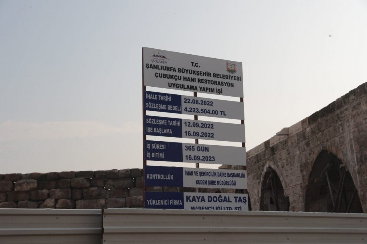 Şanlıurfa’da bir tarihi han daha turizme kazandırılıyor