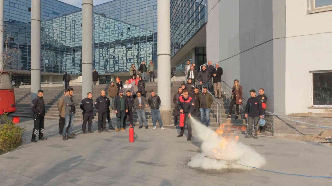 Kocasinan’da yangın tatbikatı gerçeği aratmadı