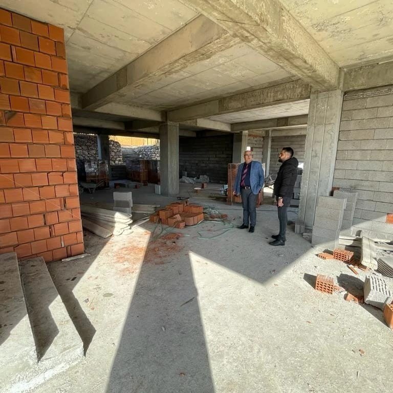 Başkan Arslan, Çameli Gençlik Merkezi inşaatında incelemelerde bulundu