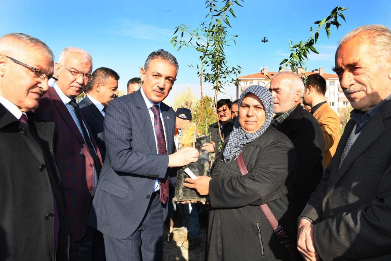 Karaman’da çiftçilere 80 bin adet fidan dağıtıldı