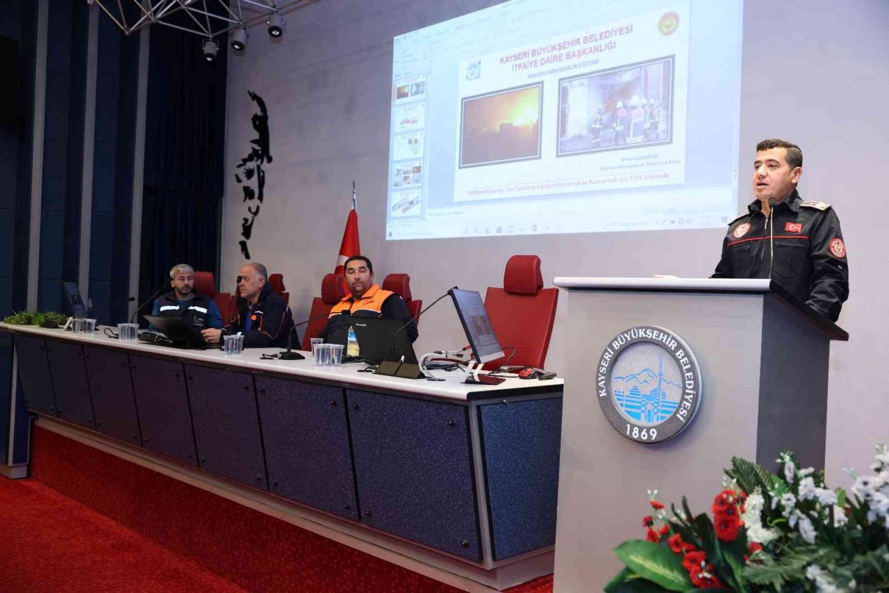 Büyükşehir İtfaiyesi’nden personele hizmet içi eğitim