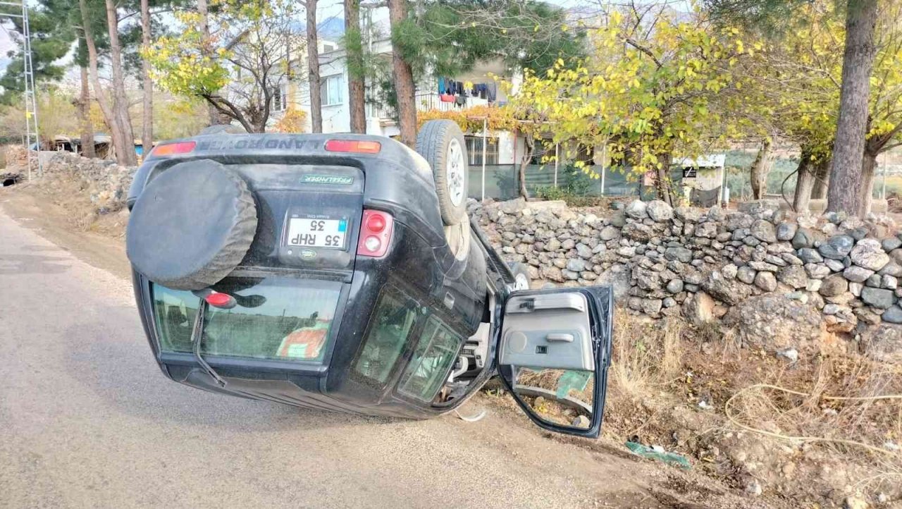 Osmaniye’de takla atan cipte sürücü yaralandı