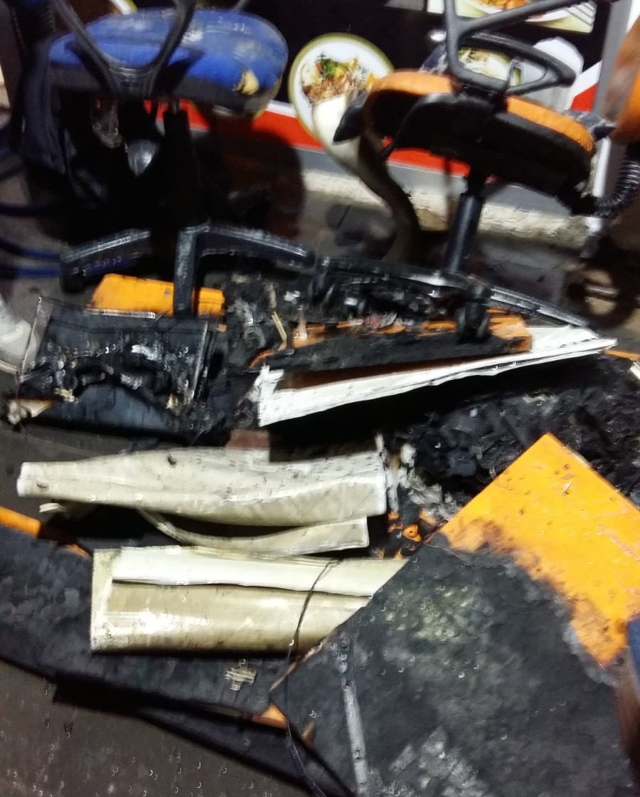 İş yerinde çıkan yangın korkuttu