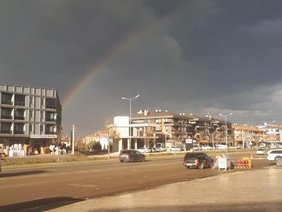 Düzce’de çifte gökkuşağı hayran bıraktı