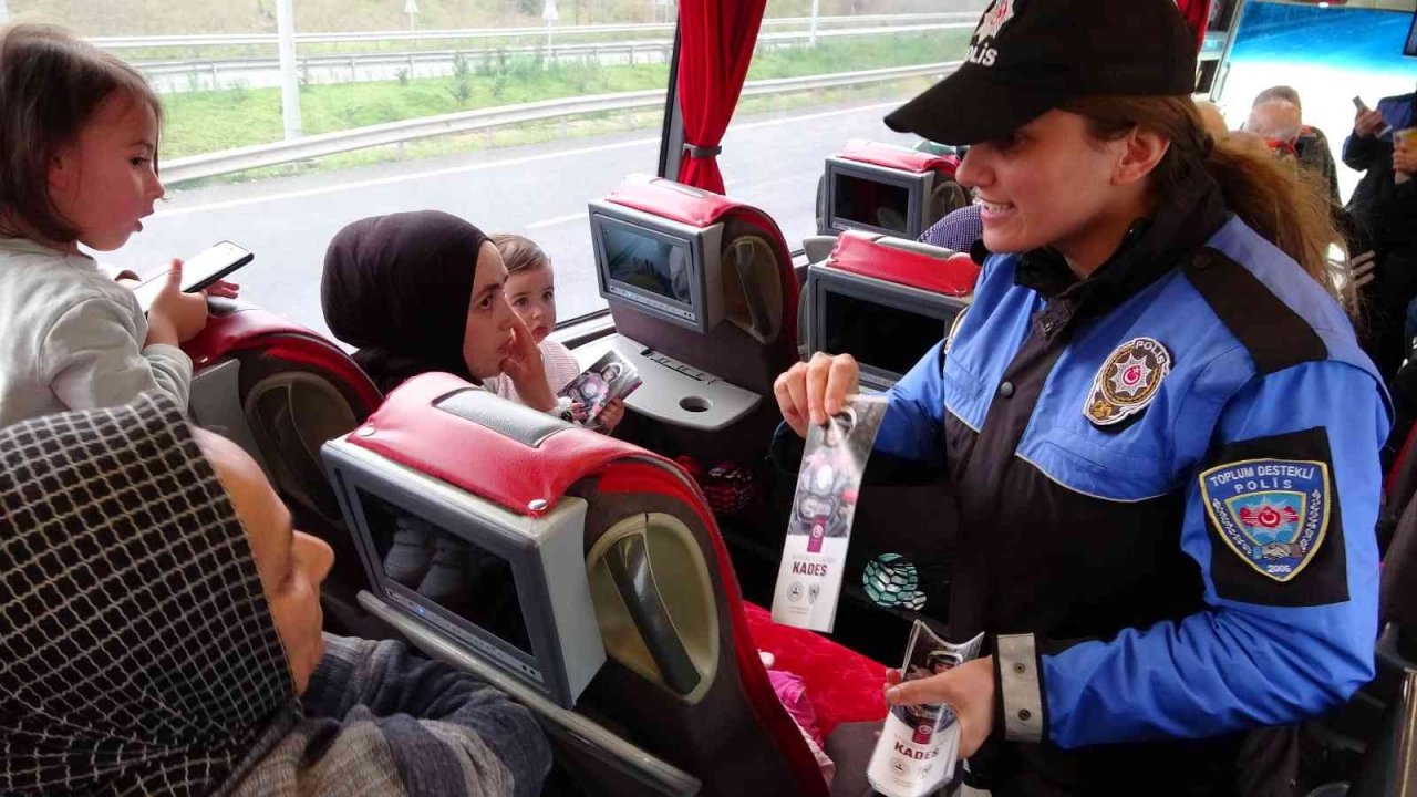 Emniyetten kış lastiği denetimi ve ‘KADES’ bilgilendirmesi