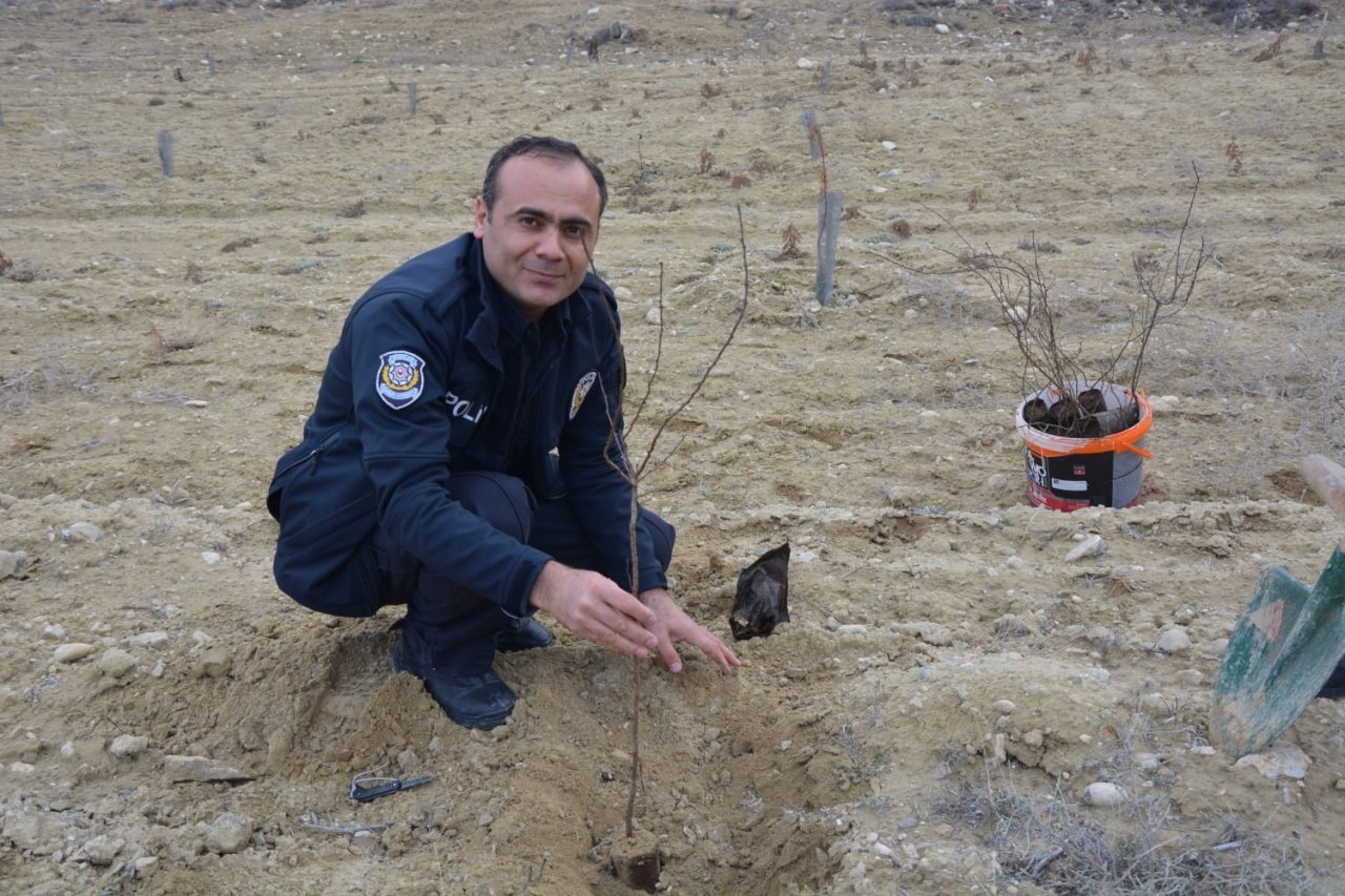 Malatya’da fidanlar, şehit polisin anısına toprakla buluşturuldu