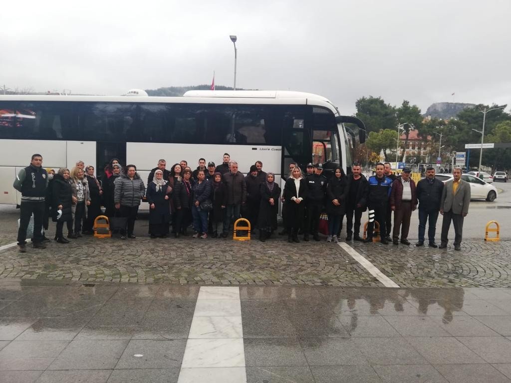 Fethiye Emniyetinden şehit ailelerine Afyonkarahisar gezisi
