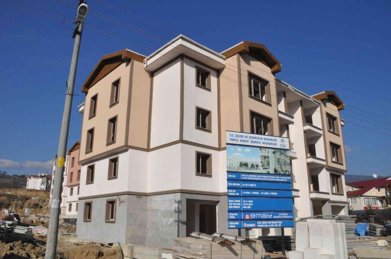 Taşkesti beldesinde yapılan TOKİ’lerde sona gelindi