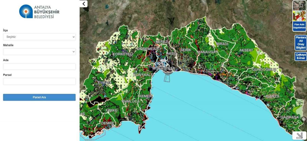 Antalya’nın imar planlarına tüm vatandaşlar İMOS’la kolayca ulaşabilecek