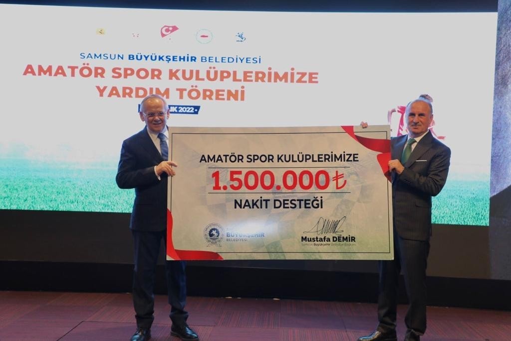 Samsun’da amatör spora 2 milyon 250 bin TL’lik nakdi destek