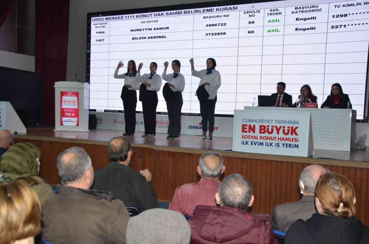 Ordu’da TOKİ çekilişi heyecanı