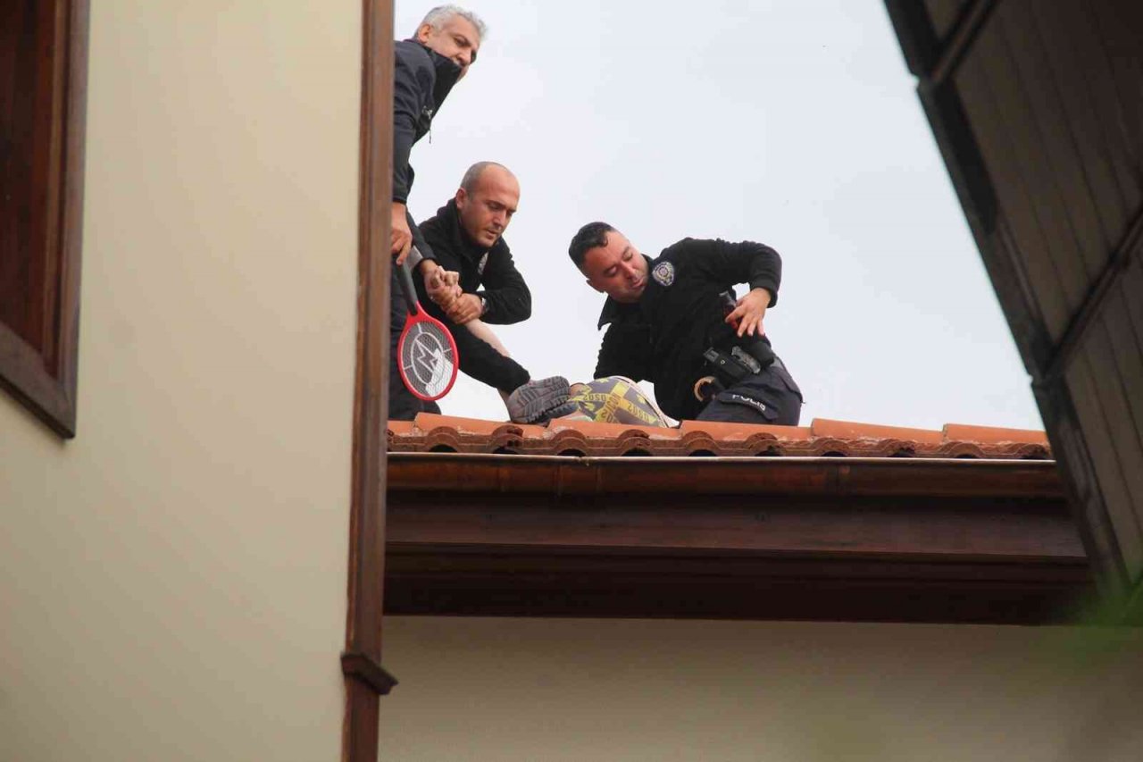 Apart işletmecisinin 2.5 yıldır yüzünü görmediği turist çatıdan çıktı