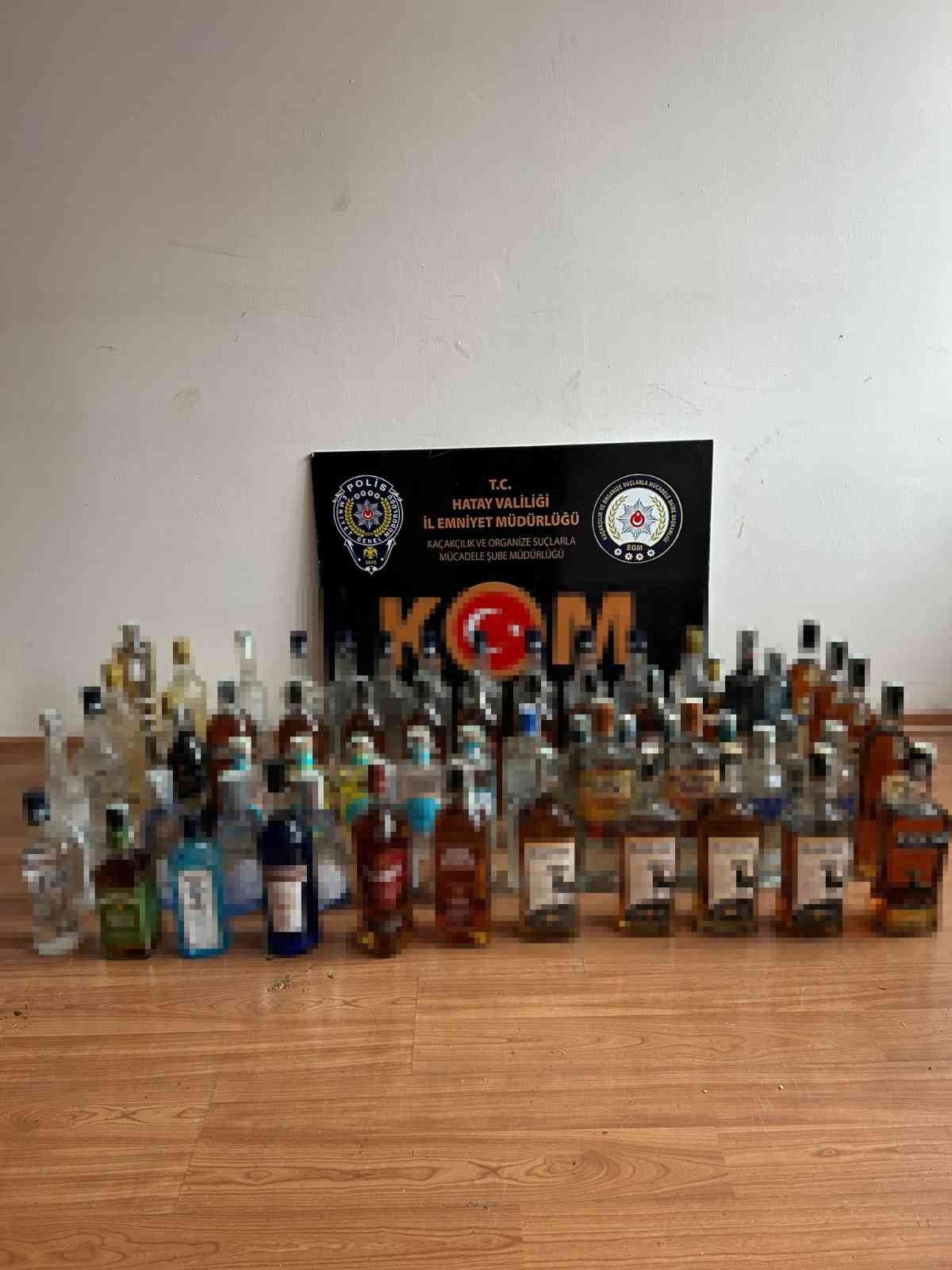 Hatay’da 760 kilogram sahte içki ele geçirildi