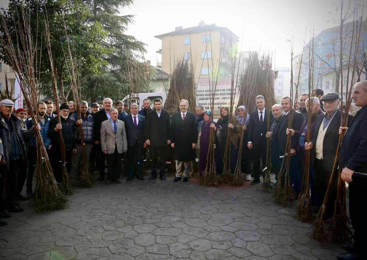 Devlet desteği ile çiftçilere 53 bin adet fidan dağıtıldı