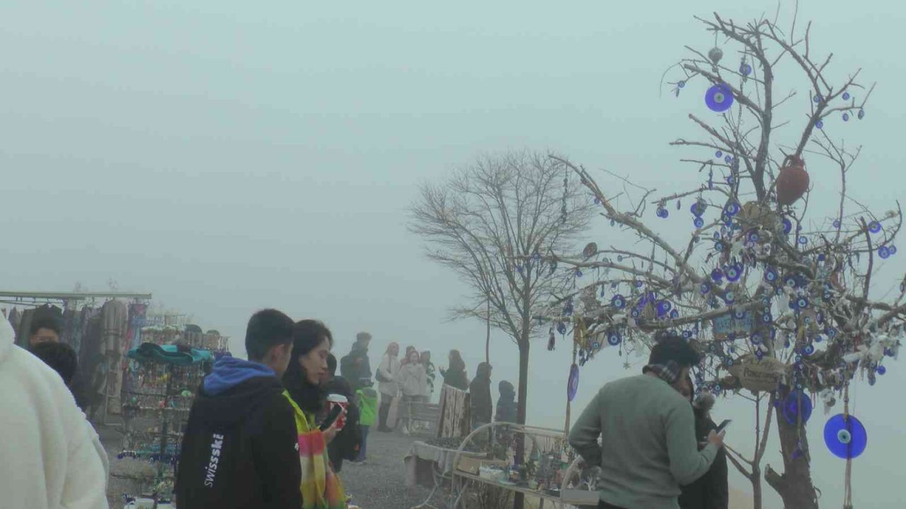 Kapadokya bölgesinde sis etkili oldu