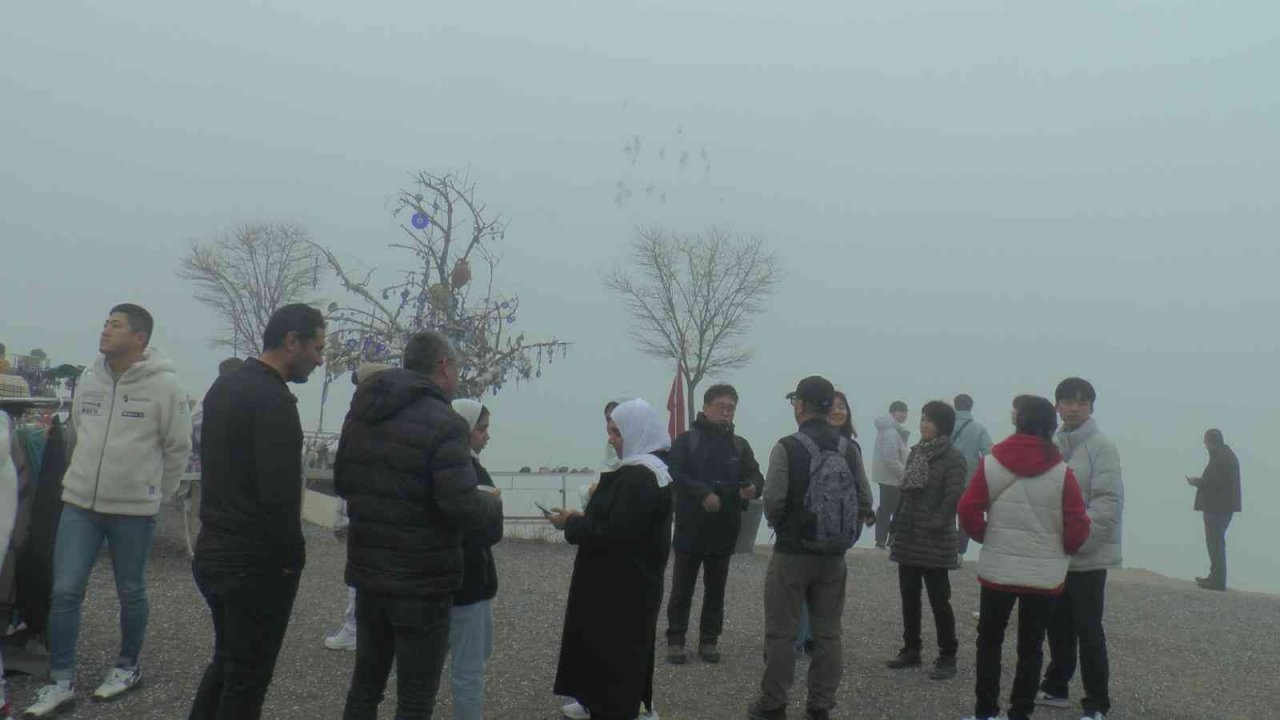 Kapadokya bölgesinde sis etkili oldu