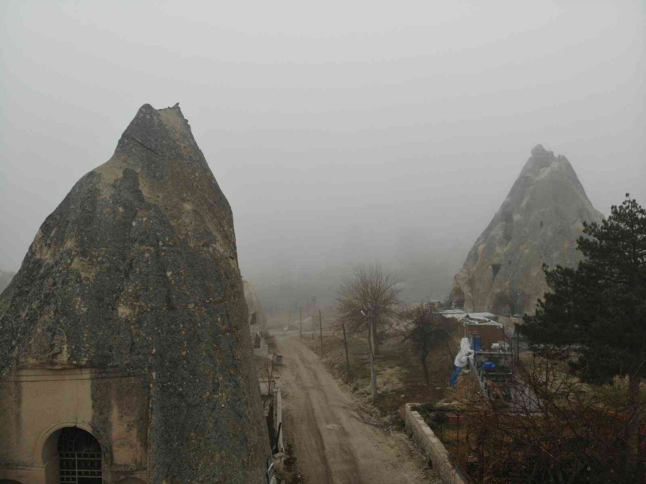 Kapadokya bölgesinde sis etkili oldu
