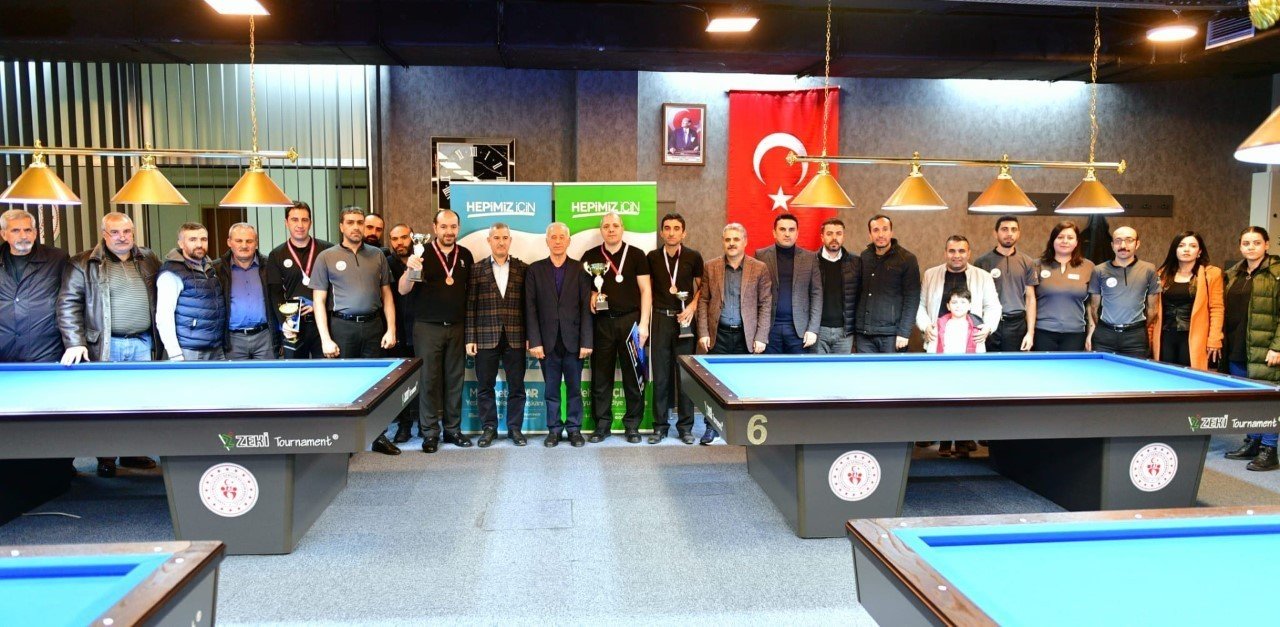 Yeşilyurt’ta Bilardo Turnuvası çekişmeli geçti