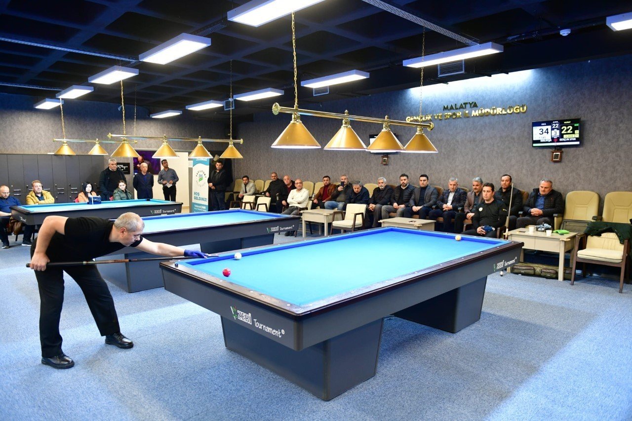 Yeşilyurt’ta Bilardo Turnuvası çekişmeli geçti