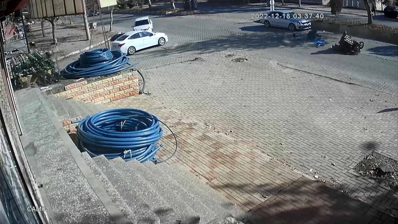 Kaza anı kameraya yansıdı