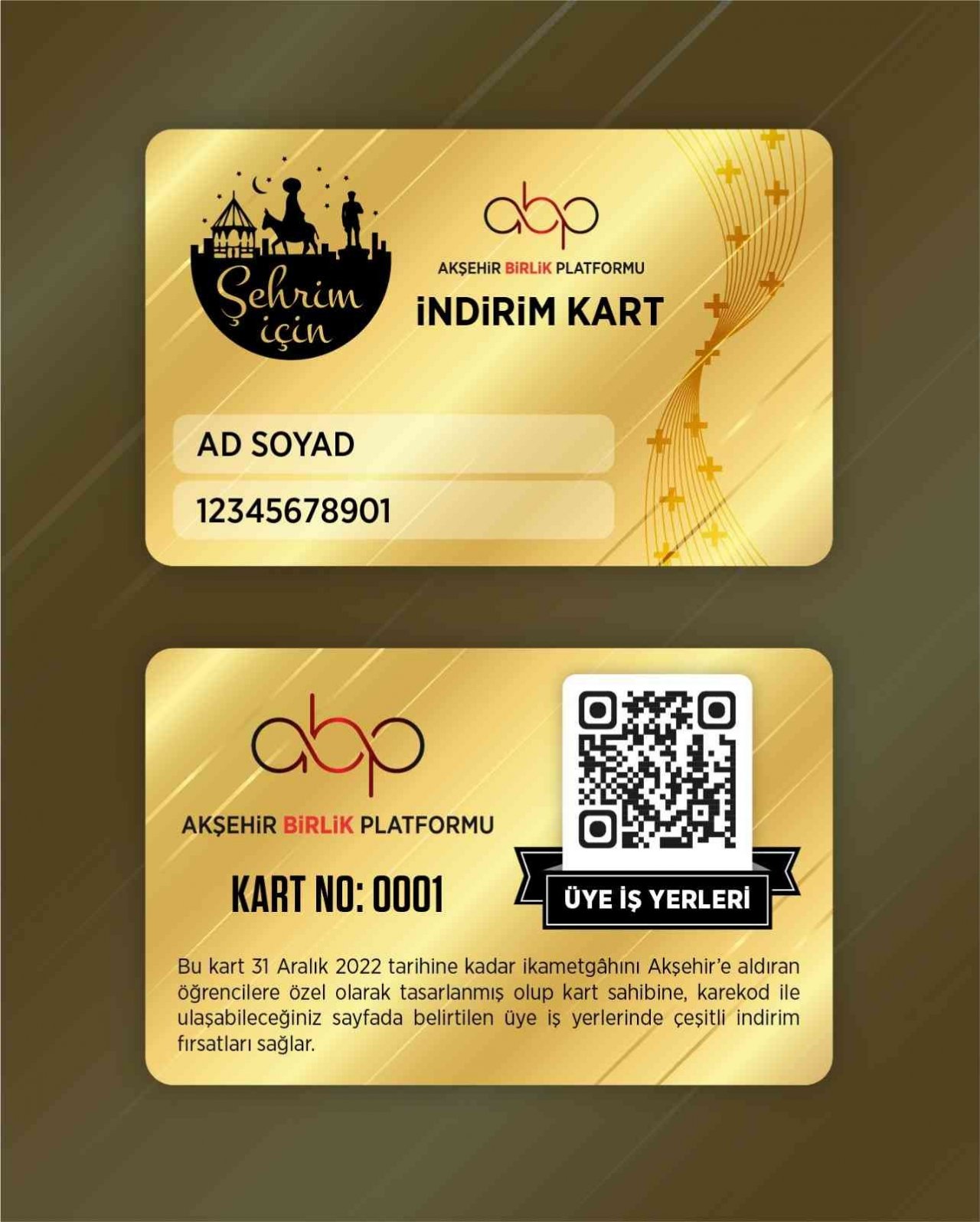 Akşehir’de hedef 100 bin nüfus kampanyası için indirim kartı