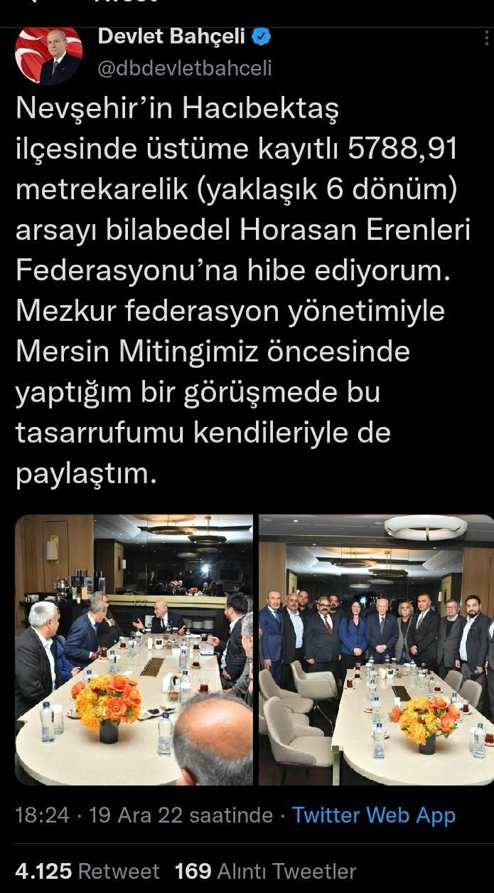 Bahçeli’nin bağışladığı arsa havadan görüntülendi