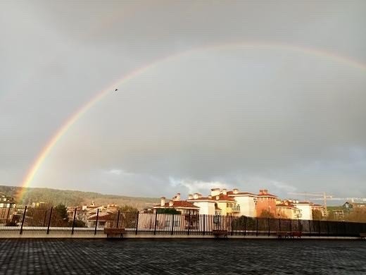 Eyüpsultan’da çifte gökkuşağı hayran bıraktı