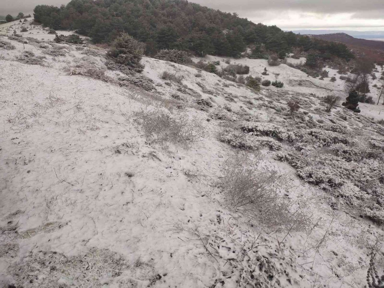 Sungurlu’ya mevsimin ilk karı yağdı