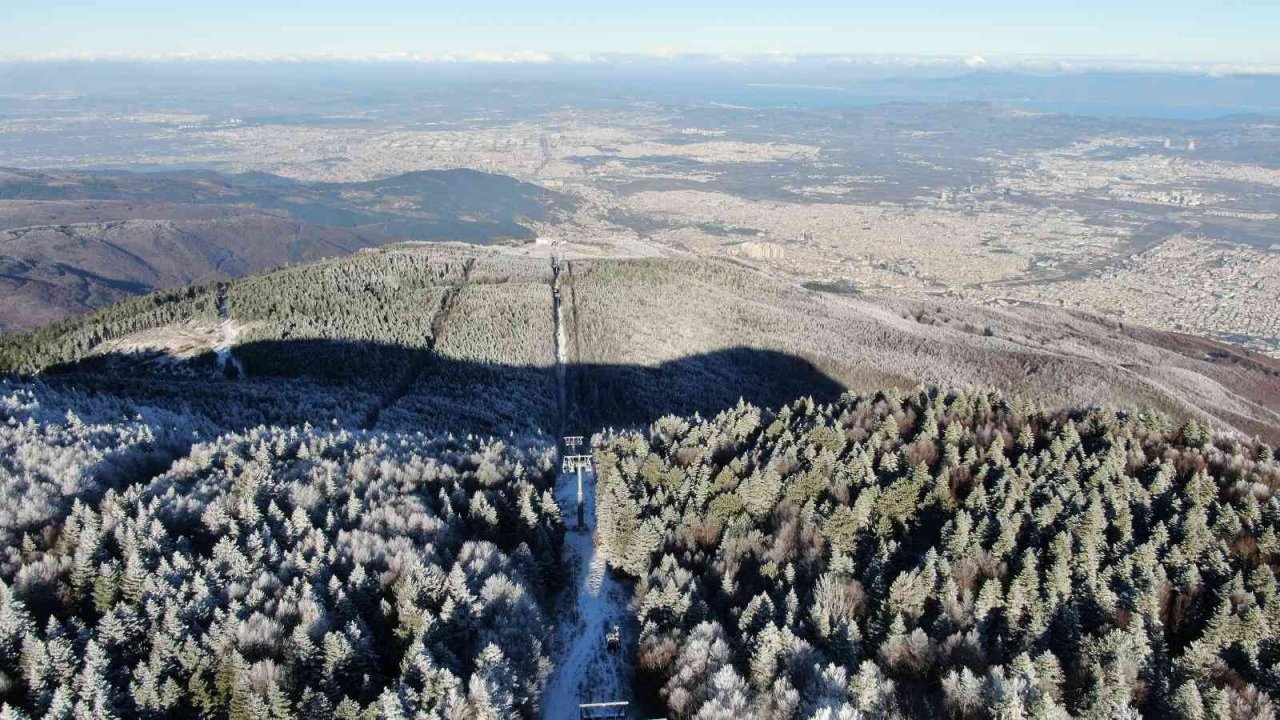 Uludağ beyaz gelinliğini giydi