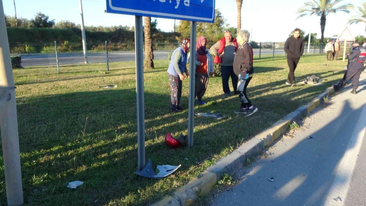 Manavgat’ta otomobil ile çarpışan motosiklet sürücüsü hayatını kaybetti