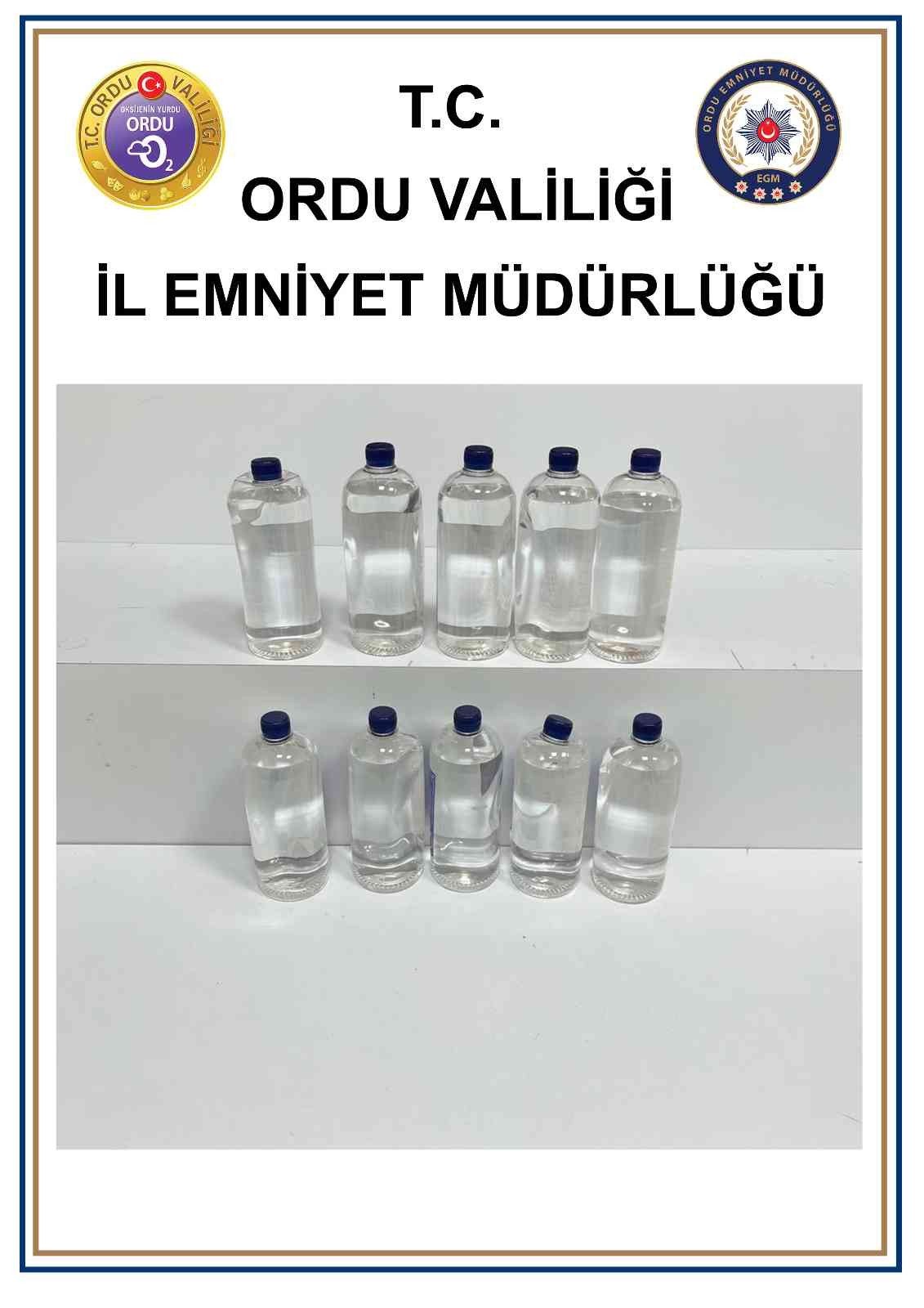 Ordu’da uyuşturucu ve sahte alkollü içki operasyonu
