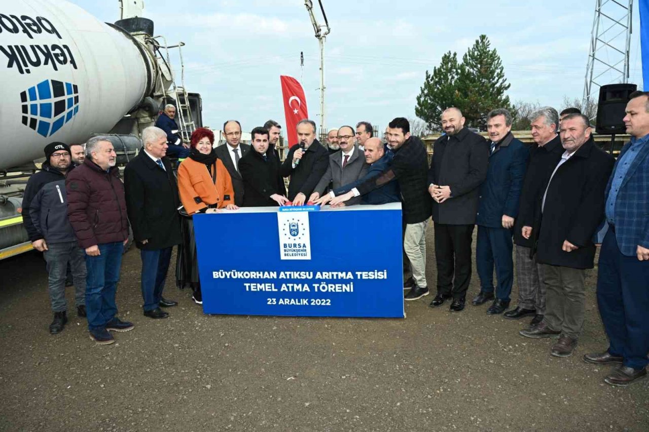 Büyükorhan Atıksu Arıtma Tesisi ve düğün salonu temeli atıldı