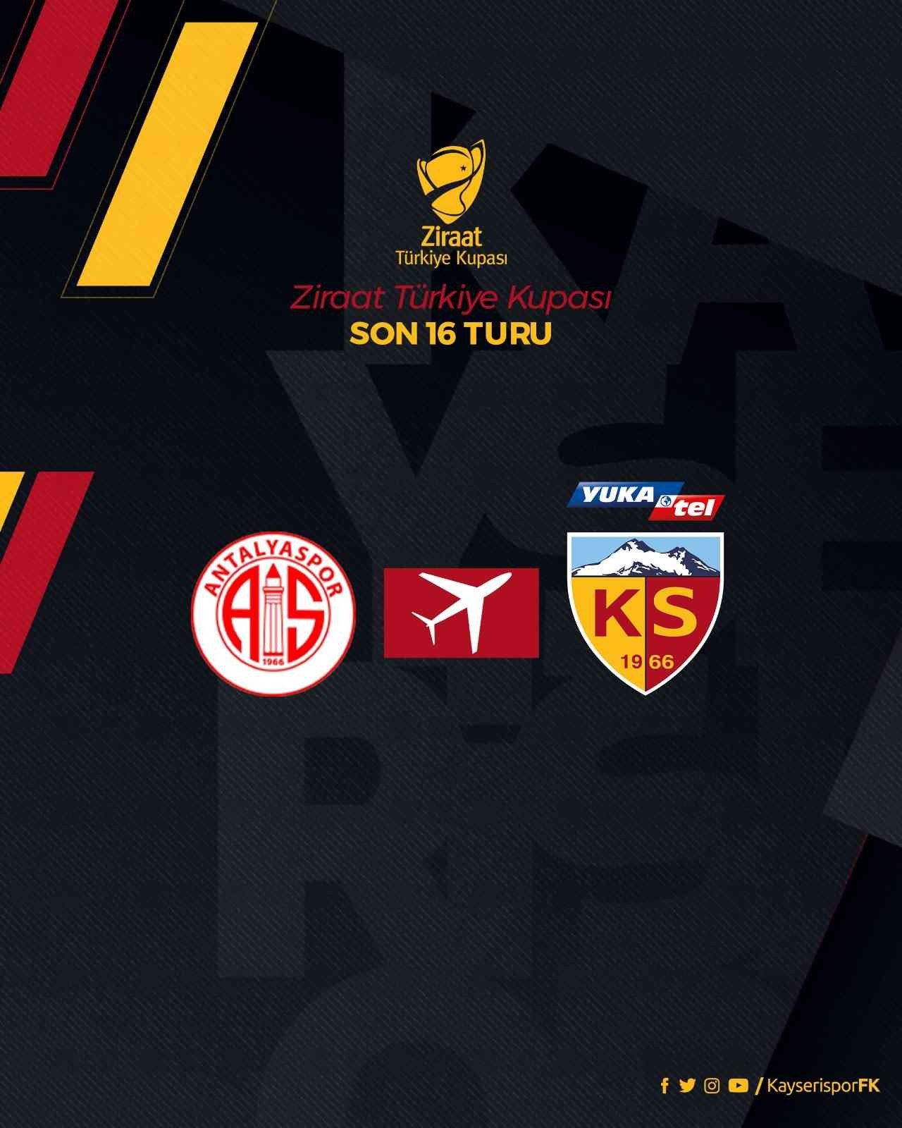 Kayserispor, Antalyaspor ile eşleşti