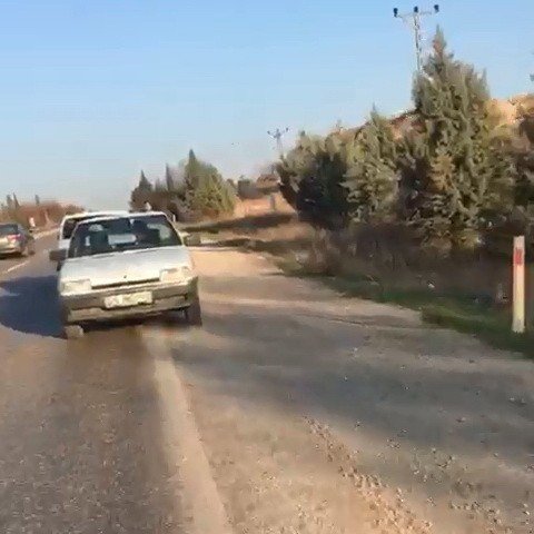 Karayolunda ilginç görüntü