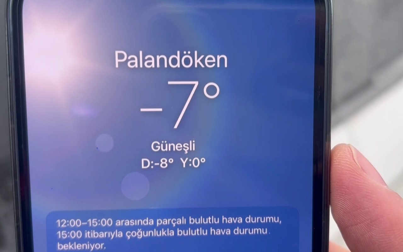 Erzurum buz kesti, hava sıcaklığı eksi 7’ye düştü