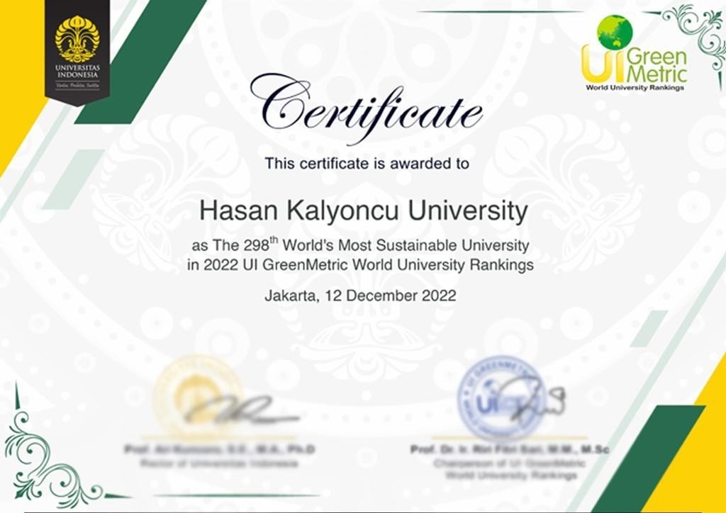 HKÜ, Dünya Yeşil Kampüs sıralamasında 77 basamak yükseldi