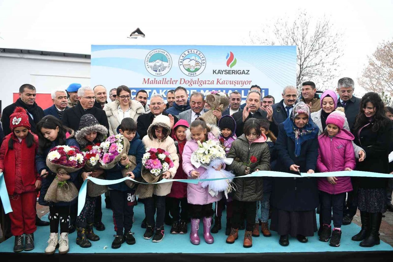 Çatakdere’de ilk doğalgaz yandı