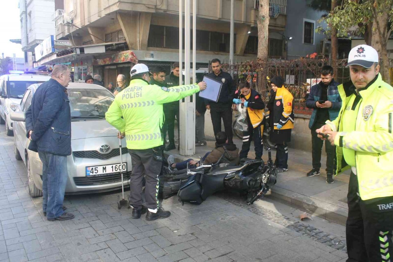 Otomobil ile motosiklet çarpıştı: 1 yaralı