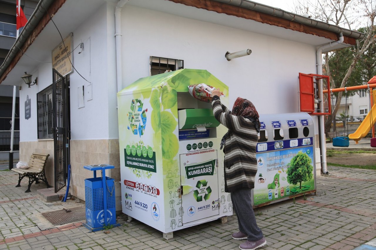 Pamukkale’de atıklar ayrıştırılarak toplanıyor