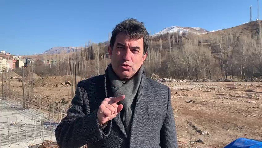 İspir Millet Bahçesi’nde kış mevsimine rağmen çalışmalar sürdürülüyor